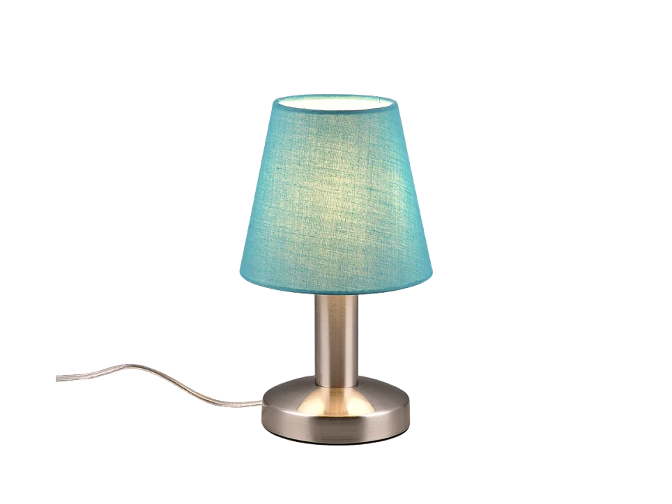 Lampada da tavolo, metallo, nichel opaco, 14x24x14 cm, Mats Ii