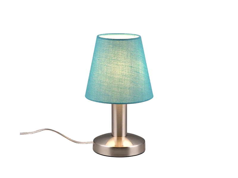 Lampada da tavolo, metallo, nichel opaco, 14x24x14 cm, Mats Ii