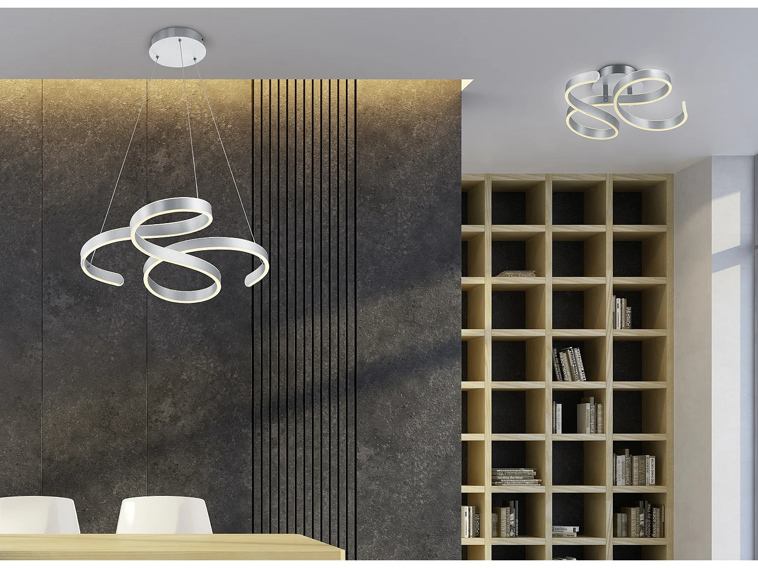 Lampada a sospensione LED, metallo, alluminio, 72x150x68 cm, Francis