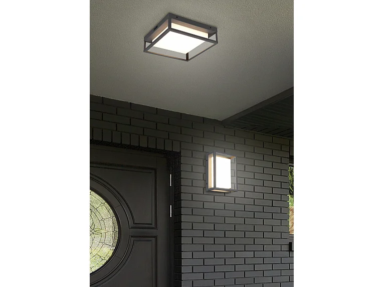 Wandlamp WITHAM - 0x0x24 cm - Antraciet