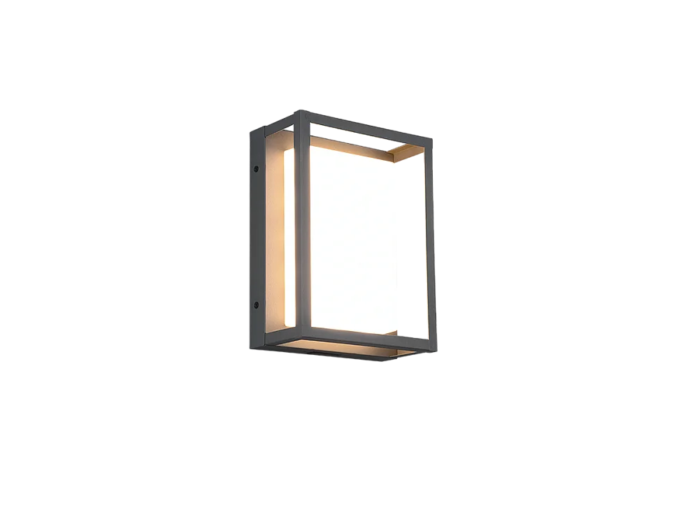Applique da esterno LED, metallo, antracite, 18x24x10 cm, Witham