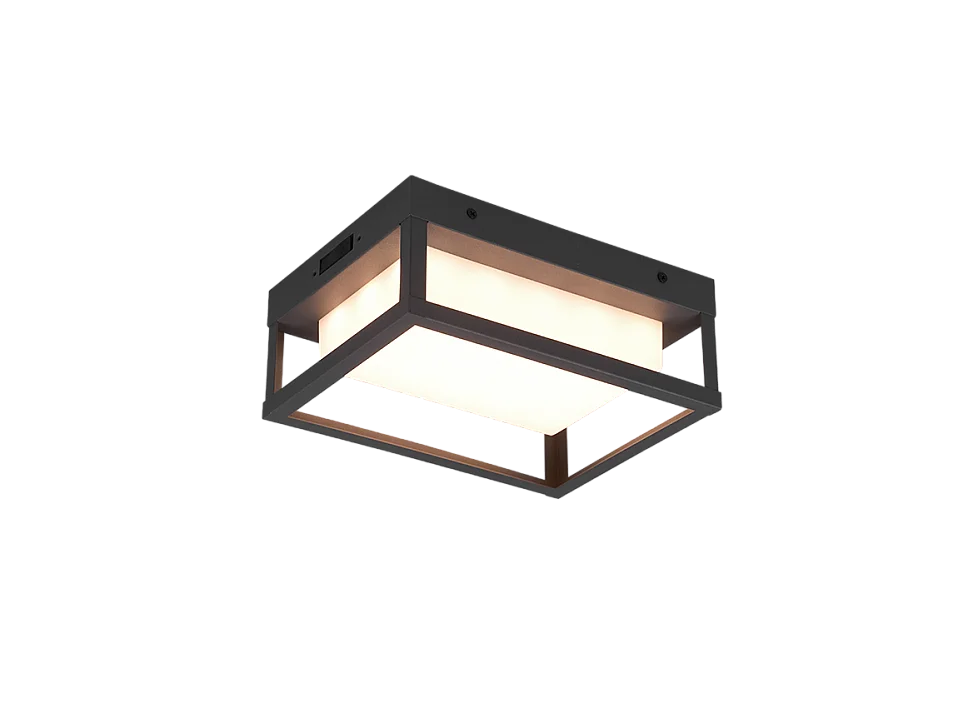 Applique da esterno LED, metallo, antracite, 18x24x10 cm, Witham
