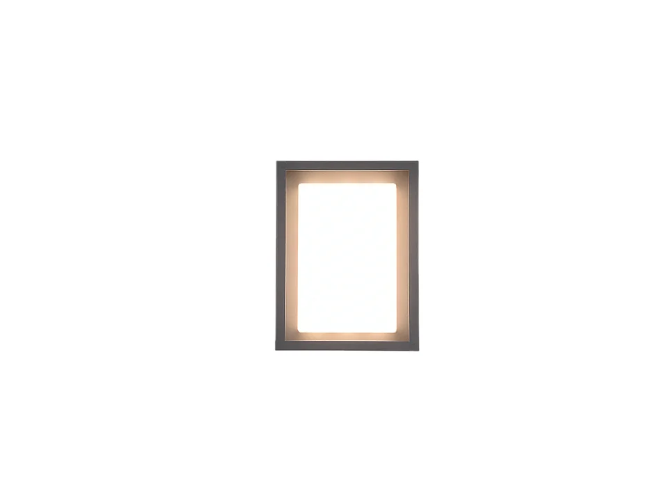 Wandlamp WITHAM - 0x0x24 cm - Antraciet