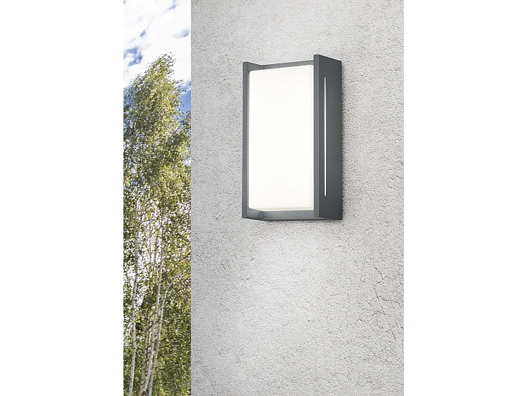 Applique da esterno LED 2 luci, alluminio, antracite, 12,9x23,3x7,2 cm, Indus