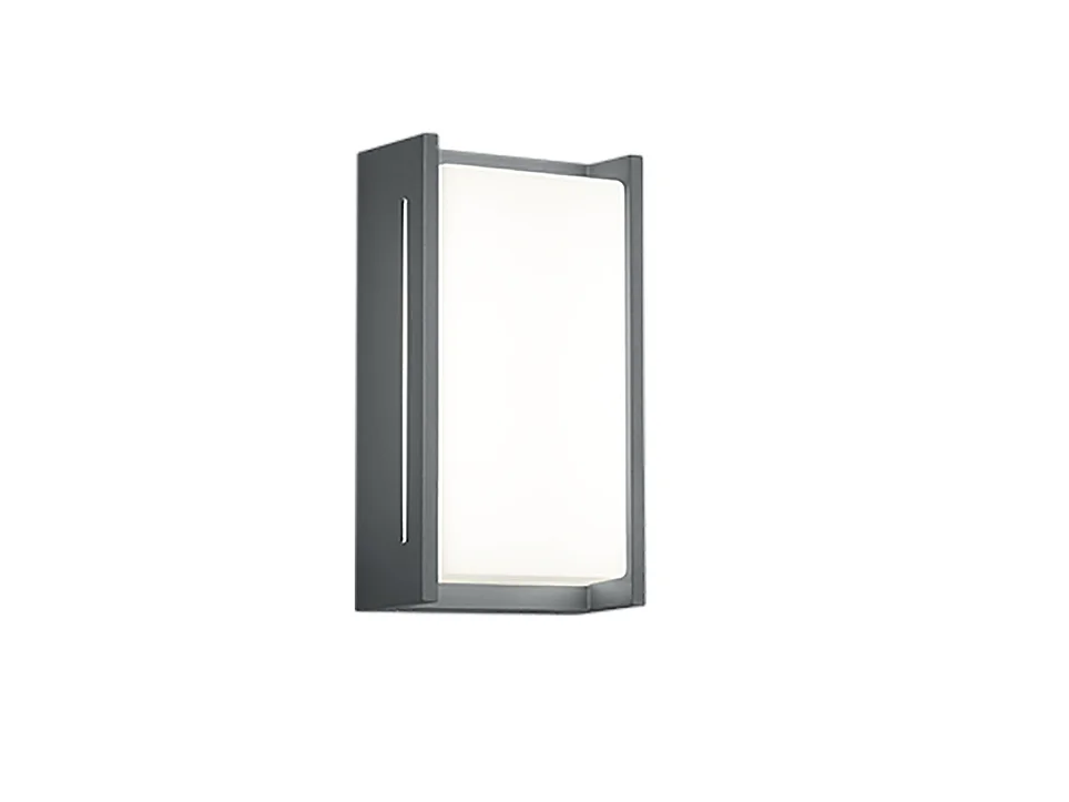 Applique da esterno LED 2 luci, alluminio, antracite, 12,9x23,3x7,2 cm, Indus