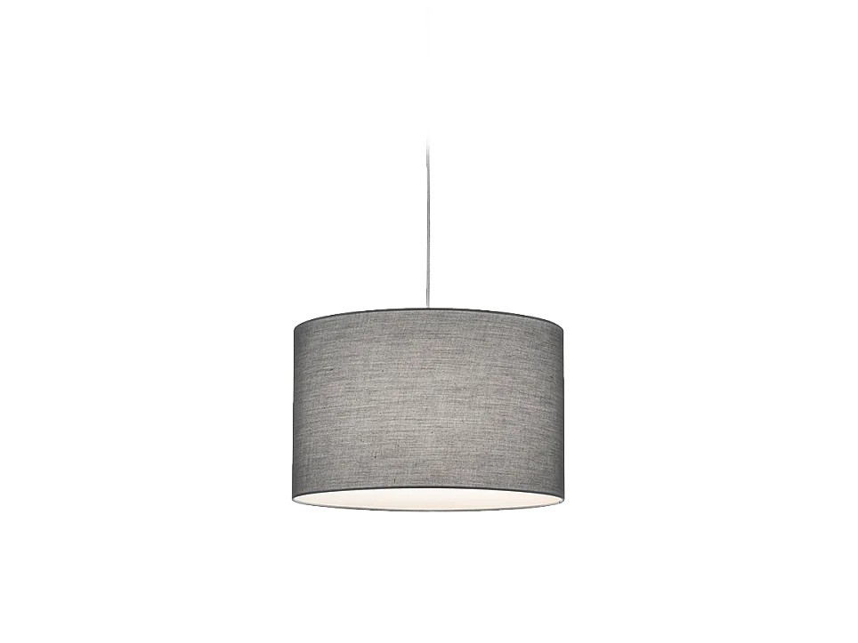 Lampada a sospensione, tessuto, grigio, 40x180x40 cm, Duoline