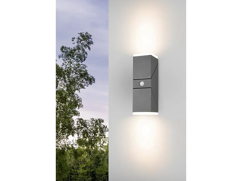 Applique da esterno LED 2 luci, alluminio, antracite, 9x28x11 cm, Avon