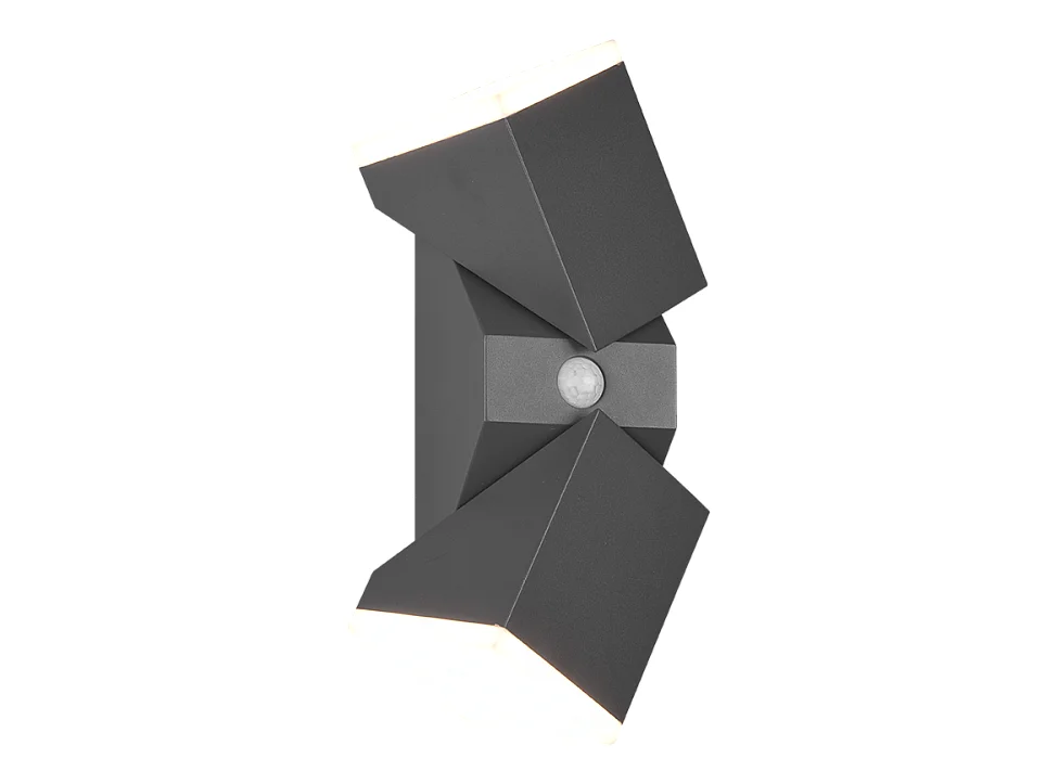 Applique da esterno LED 2 luci, alluminio, antracite, 9x28x11 cm, Avon