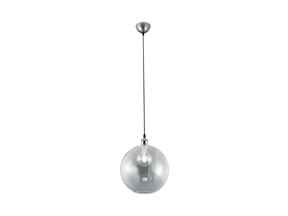 Lampada a sospensione, metallo, nichel opaco, 30x150x30 cm, Dino