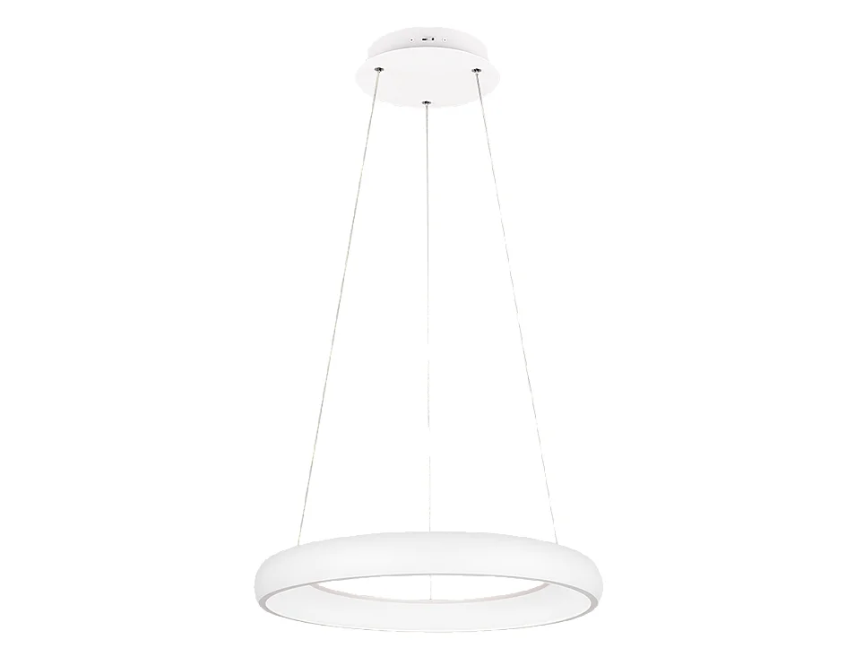 Lampada a sospensione LED, metallo, bianco opaco, 62x150x62 cm, Cardona