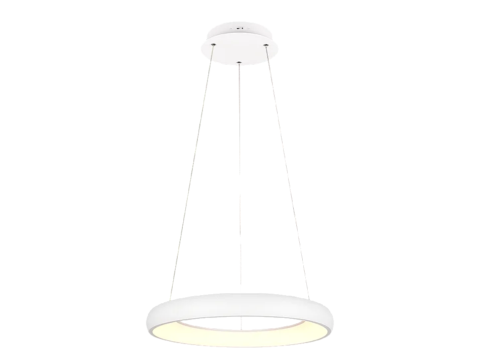 Lampada a sospensione LED, metallo, bianco opaco, 62x150x62 cm, Cardona