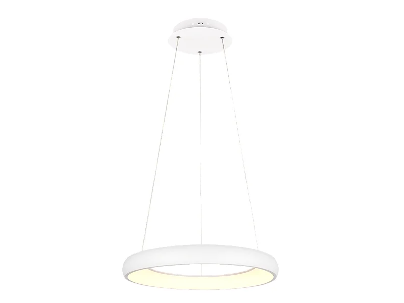 Lampada a sospensione LED, metallo, bianco opaco, 62x150x62 cm, Cardona