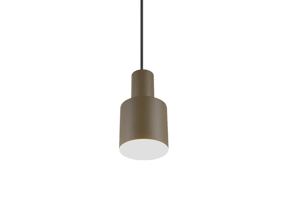 Lampada a sospensione, metallo, taupe, 12x150x12 cm, Agudo