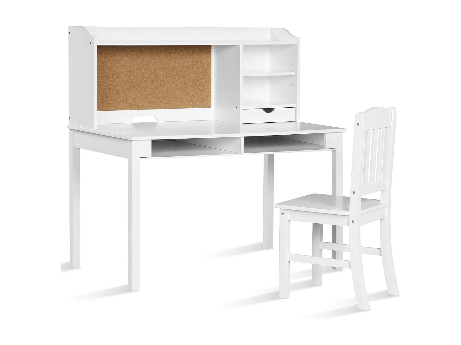 Set di scrivanie per bambini con bacheca Scrivania per bambini con sedia Scrivania per studenti grigia