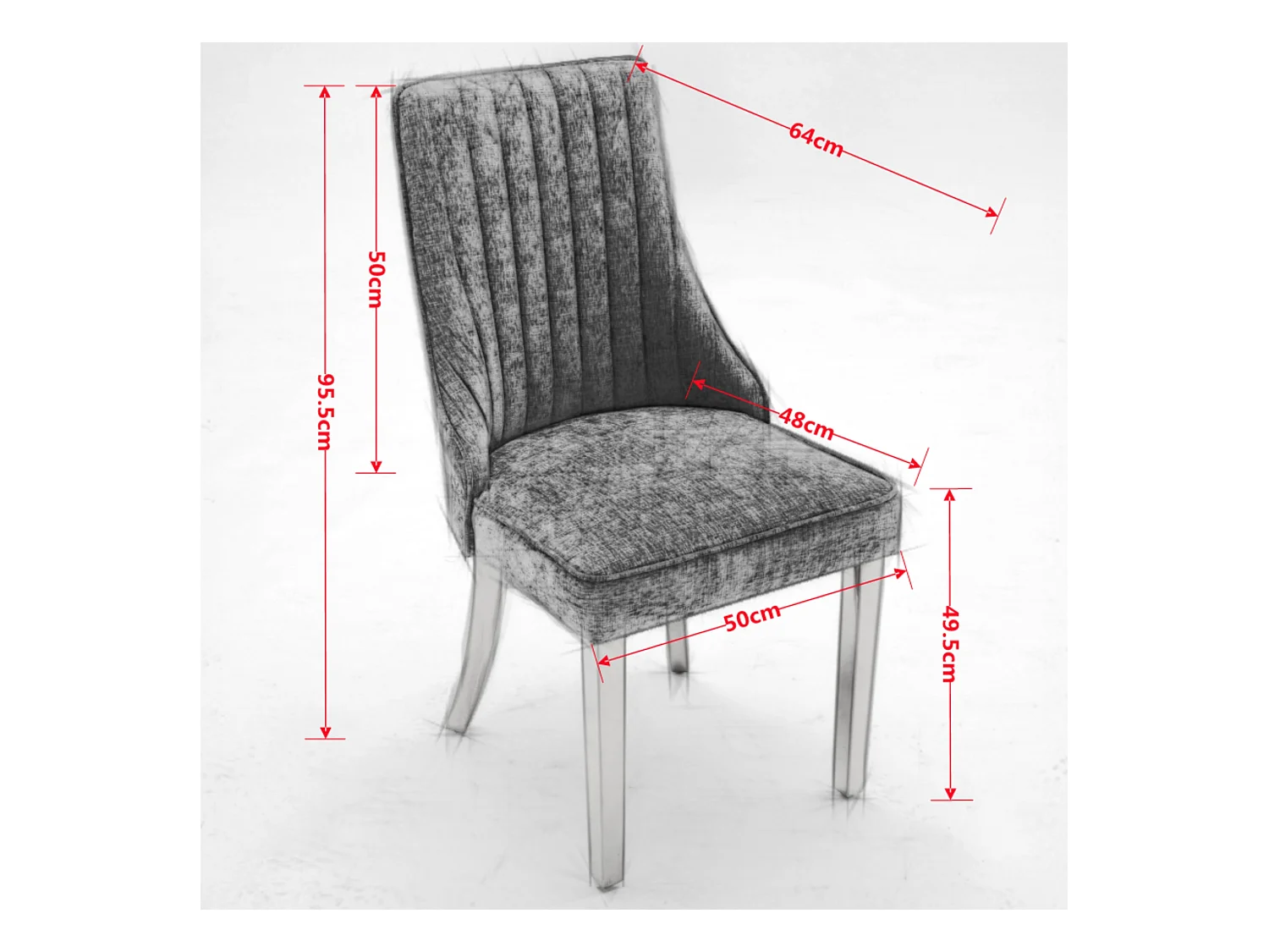 Lot de 2 chaises beige avec pieds dorés, chenille floquée en rayonne