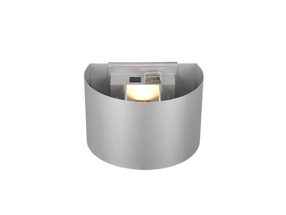 Applique da esterno LED 2 luci, metallo, titano, 16x10x11,5 cm, Talent