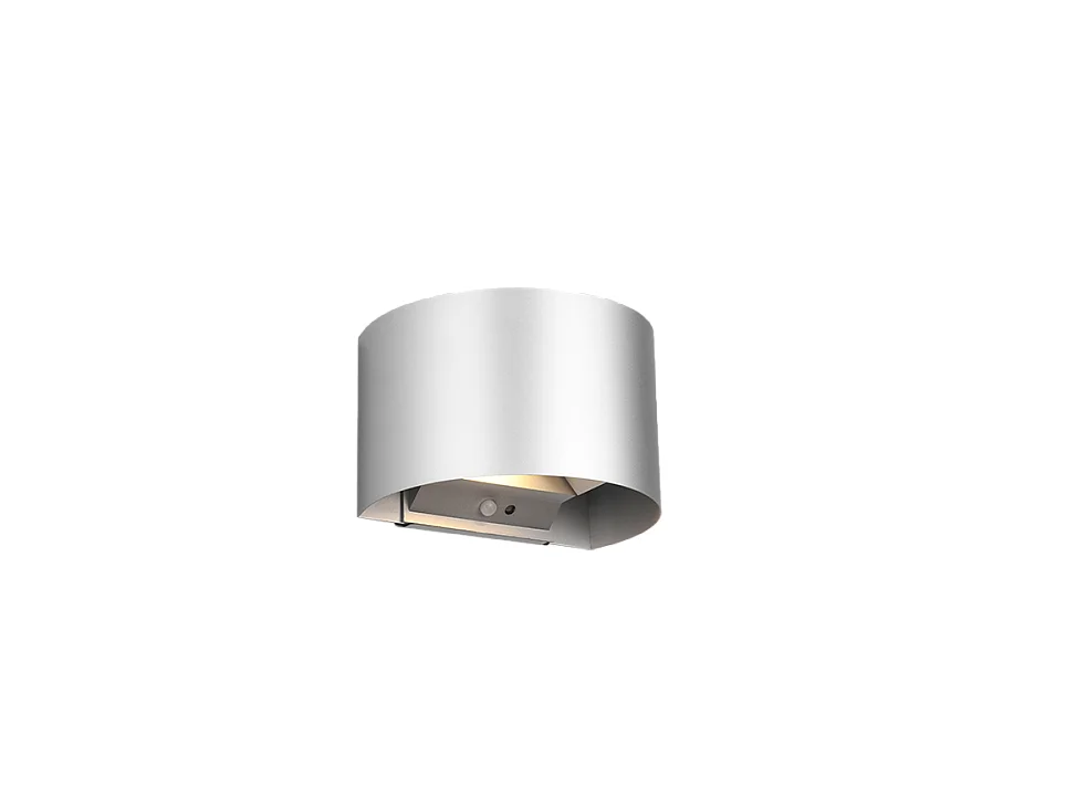 Applique da esterno LED 2 luci, metallo, titano, 16x10x11,5 cm, Talent