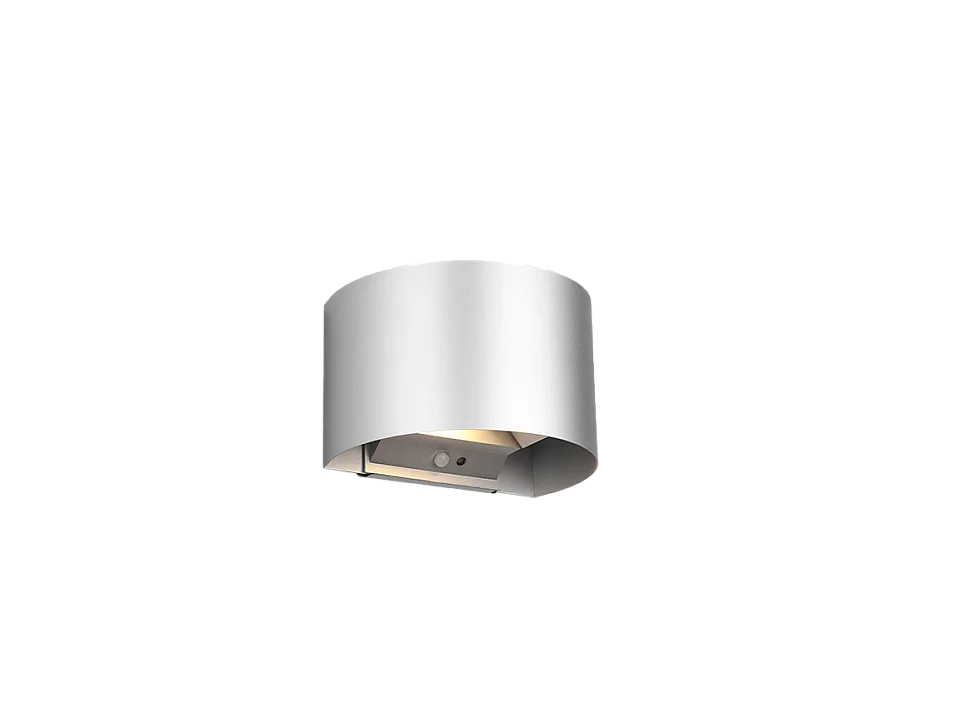 Applique da esterno LED 2 luci, metallo, titano, 16x10x11,5 cm, Talent