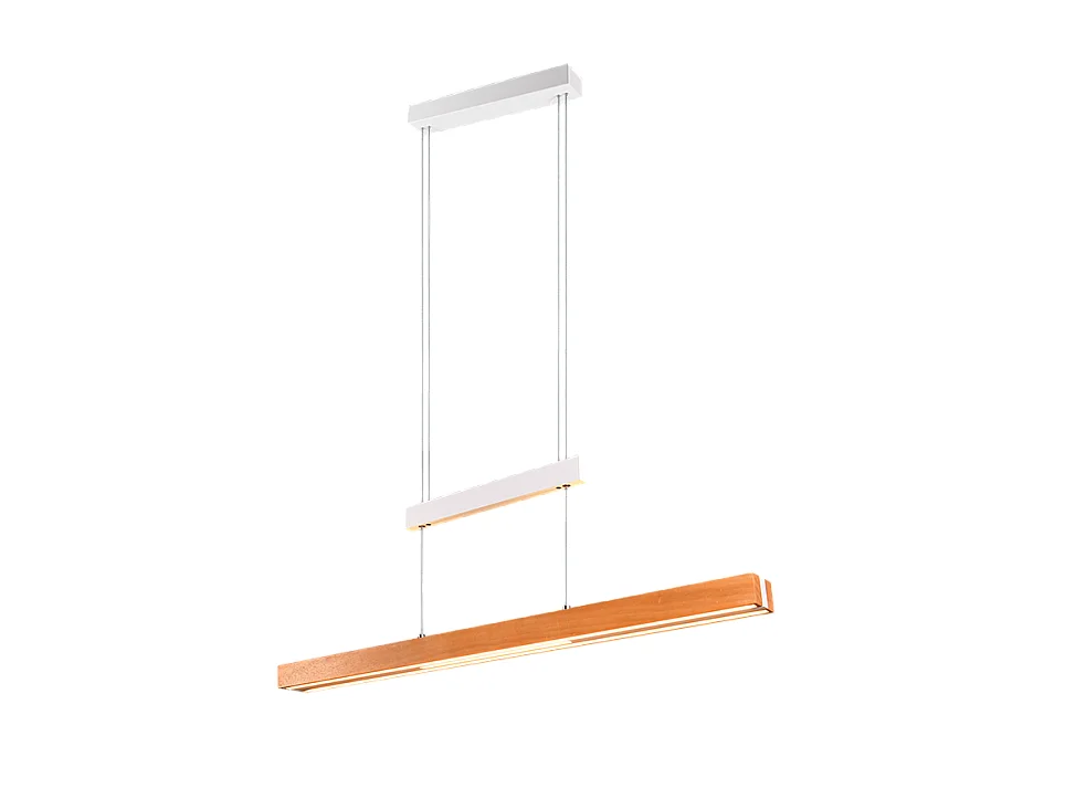 Lampada a sospensione LED, metallo, bianco opaco, 152x150x8,5 cm, Trajan