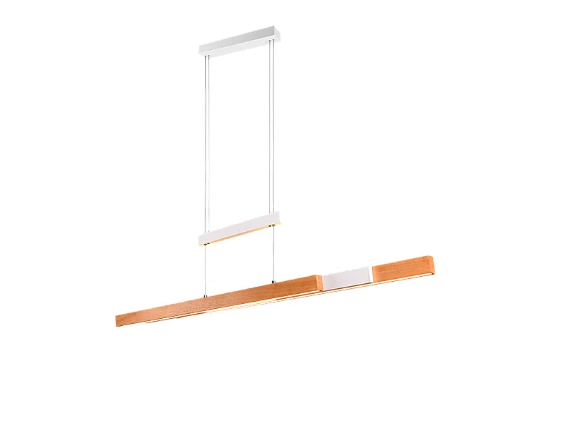 Lampada a sospensione LED, metallo, bianco opaco, 152x150x8,5 cm, Trajan