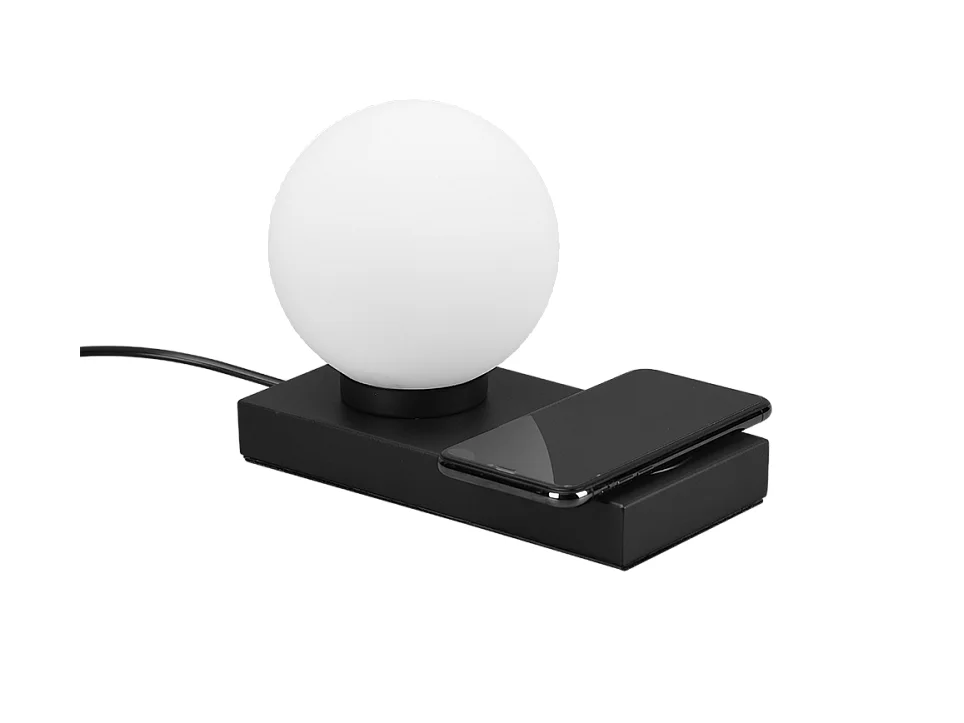 Lampada da tavolo, metallo, nero opaco, 20x15x10 cm, Chloe