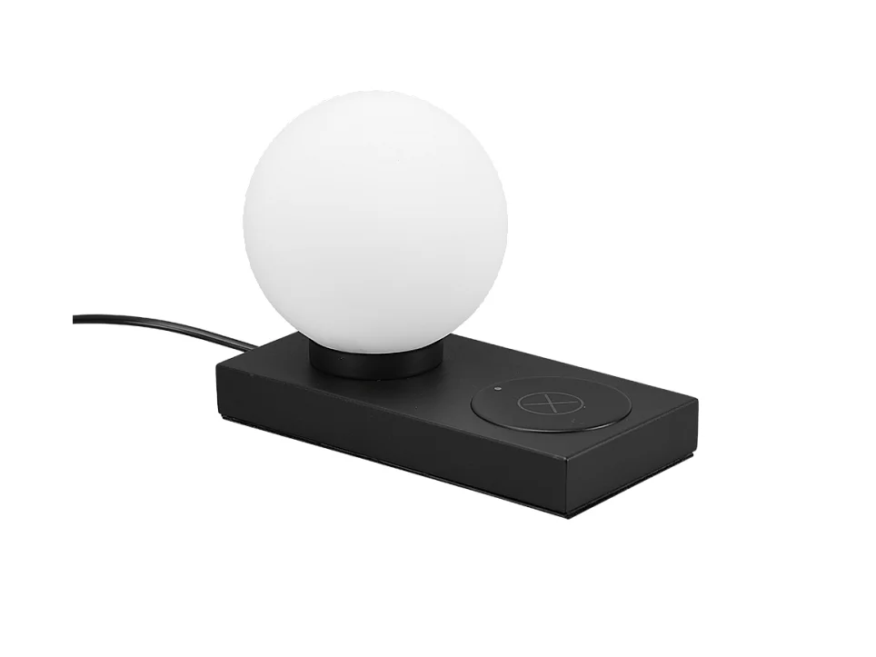 Lampada da tavolo, metallo, nero opaco, 20x15x10 cm, Chloe