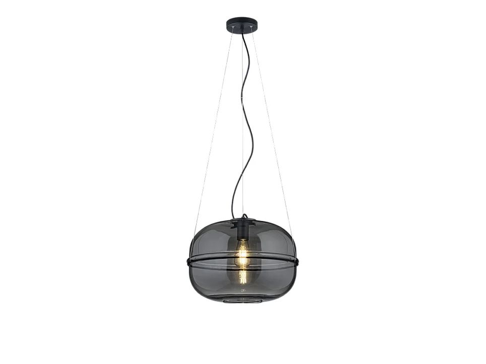Lampada a sospensione, metallo, nero opaco, 41,4x150x41,4 cm, Lorena