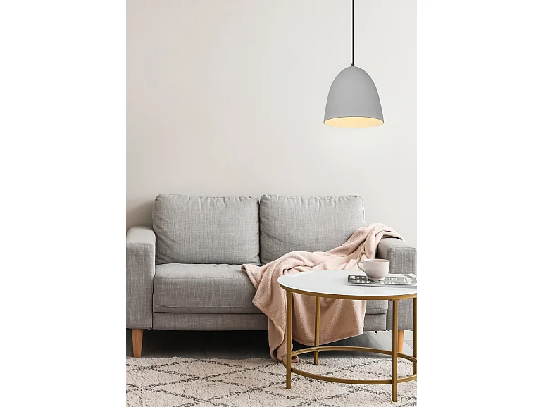 Lampada a sospensione, metallo, grigio, 25x150x25 cm, Tilda