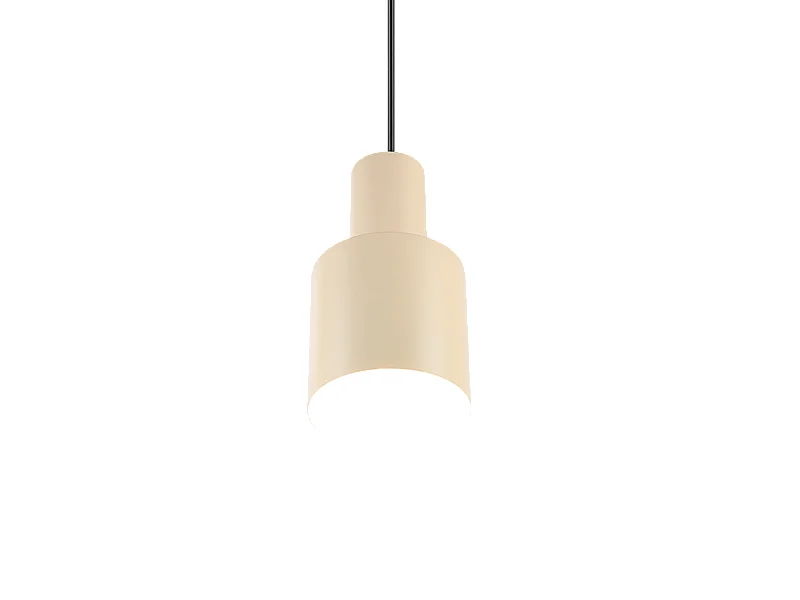 Lampada a sospensione, metallo, beige, 12x150x12 cm, Agudo