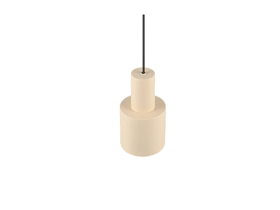 Lampada a sospensione, metallo, beige, 12x150x12 cm, Agudo