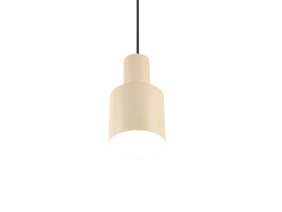 Lampada a sospensione, metallo, beige, 12x150x12 cm, Agudo
