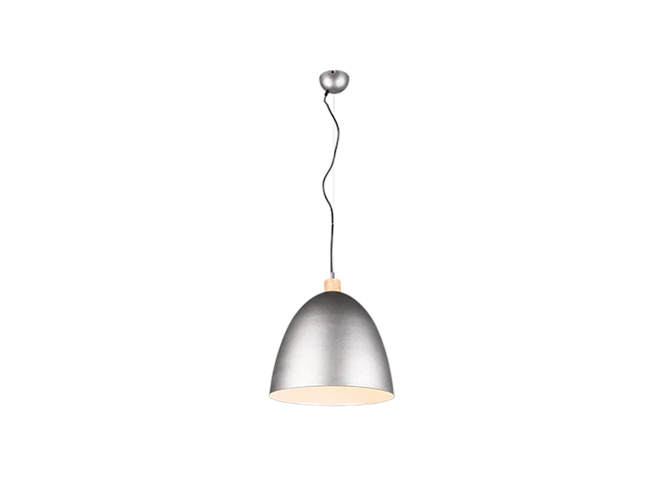 Lampada a sospensione, metallo, nickel anticato, 40x150x40 cm, Jagger