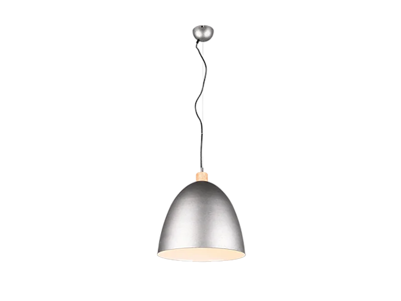Lampada a sospensione, metallo, nickel anticato, 40x150x40 cm, Jagger