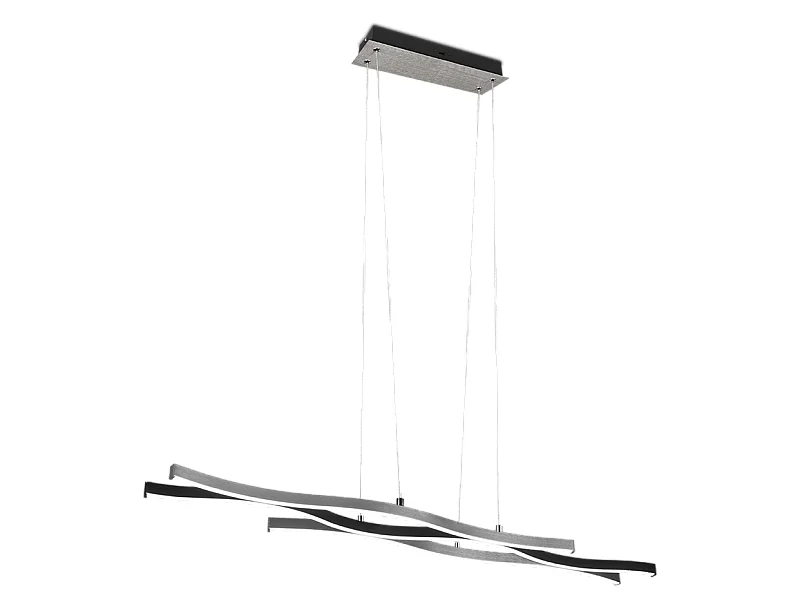 Lampada a sospensione LED, metallo, alluminio, 107,5x150x15,5 cm, Blaze