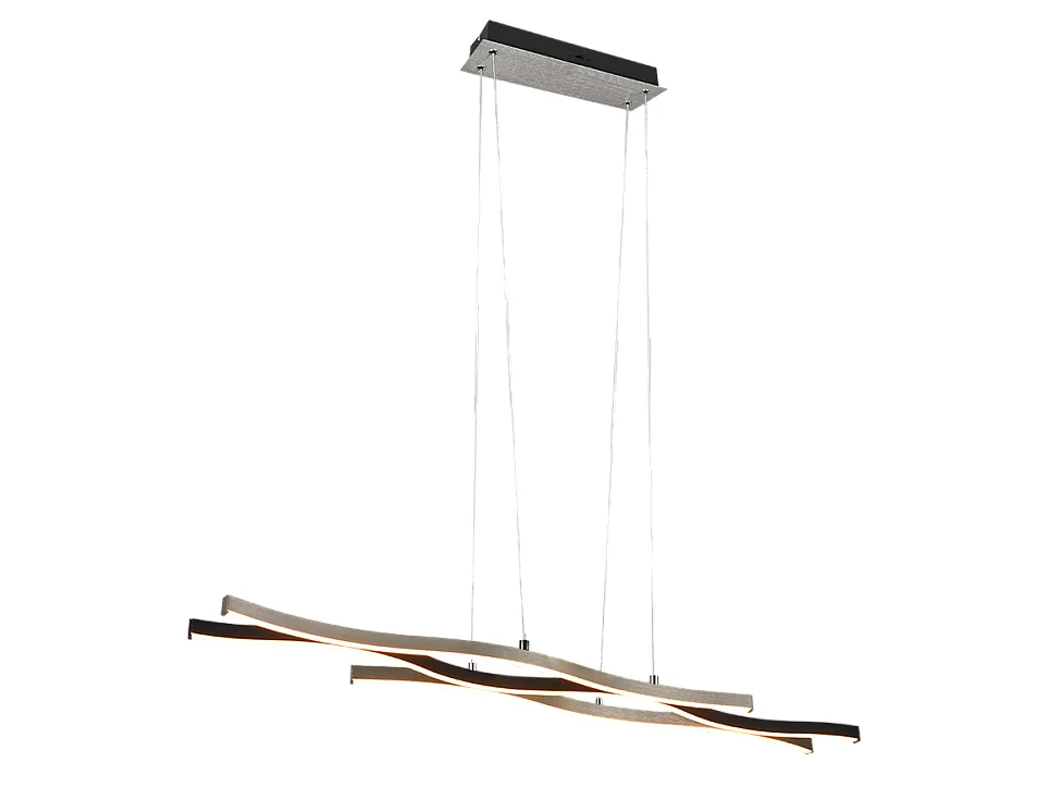 Lampada a sospensione LED, metallo, alluminio, 107,5x150x15,5 cm, Blaze