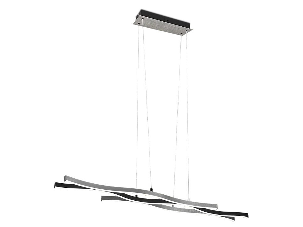 Lampada a sospensione LED, metallo, alluminio, 107,5x150x15,5 cm, Blaze