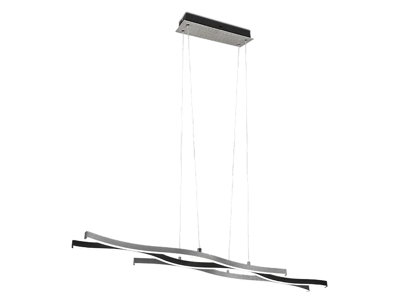 Lampada a sospensione LED, metallo, alluminio, 107,5x150x15,5 cm, Blaze