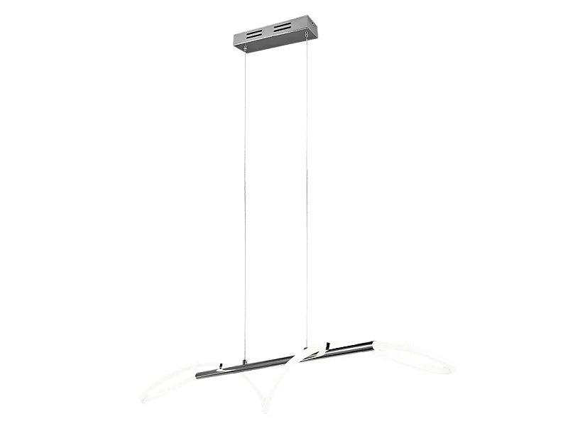 Lampada a sospensione LED, metallo, cromo, 105x150x34 cm, Argos