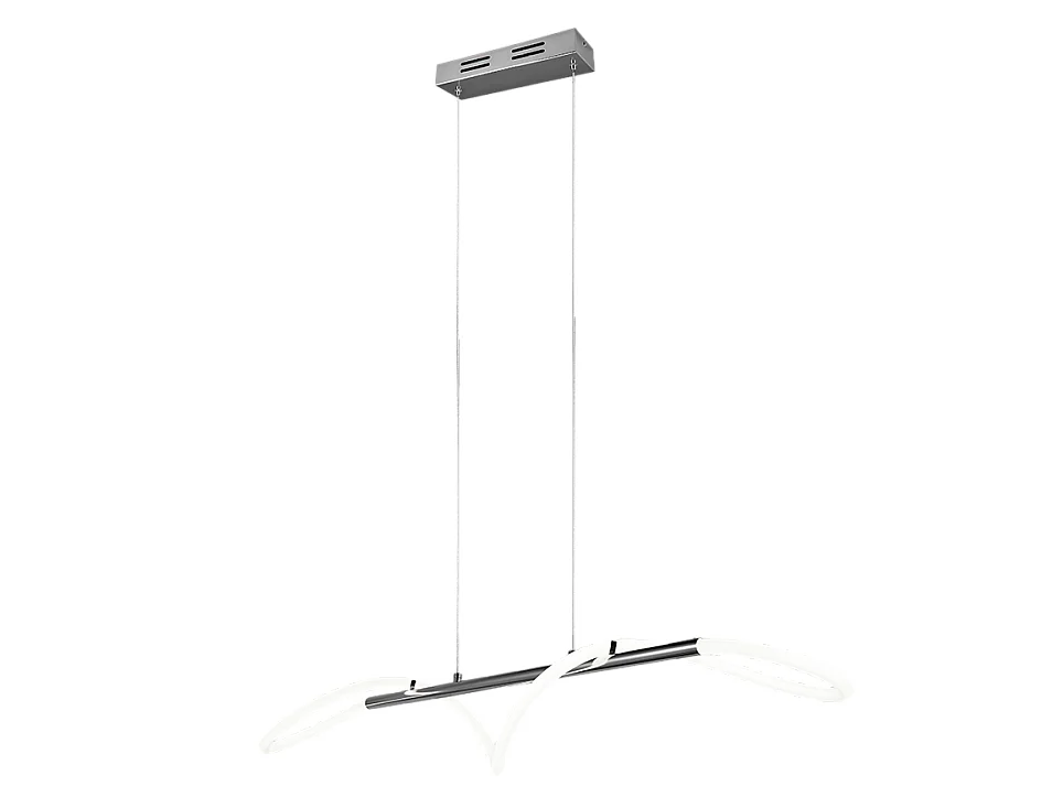 Lampada a sospensione LED, metallo, cromo, 105x150x34 cm, Argos