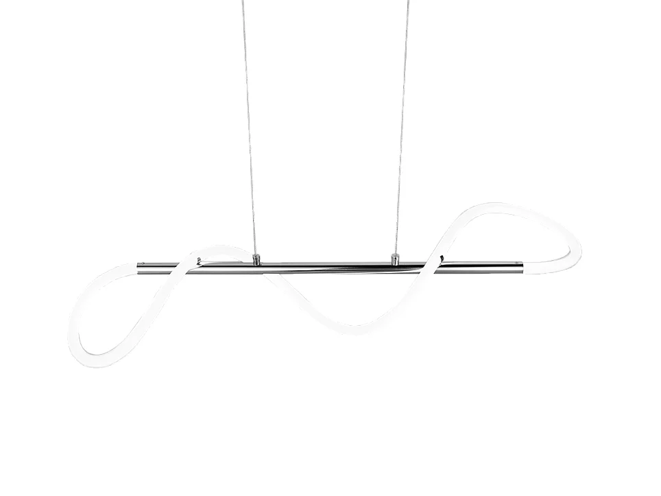 Lampada a sospensione LED, metallo, cromo, 105x150x34 cm, Argos