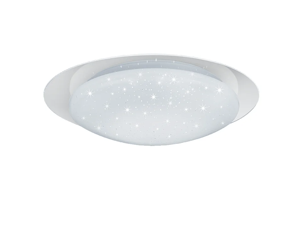 Plafoniera LED, plastica, bianco, 48x10,2x48 cm, Frodo