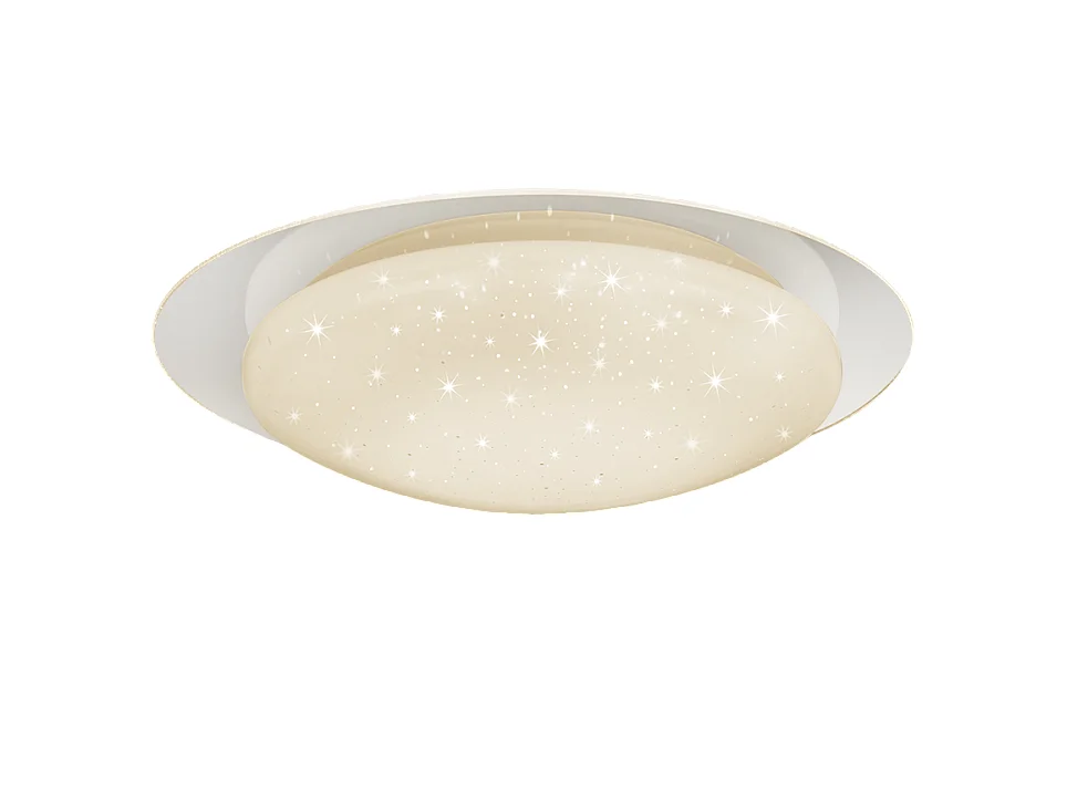 Plafoniera LED, plastica, bianco, 48x10,2x48 cm, Frodo