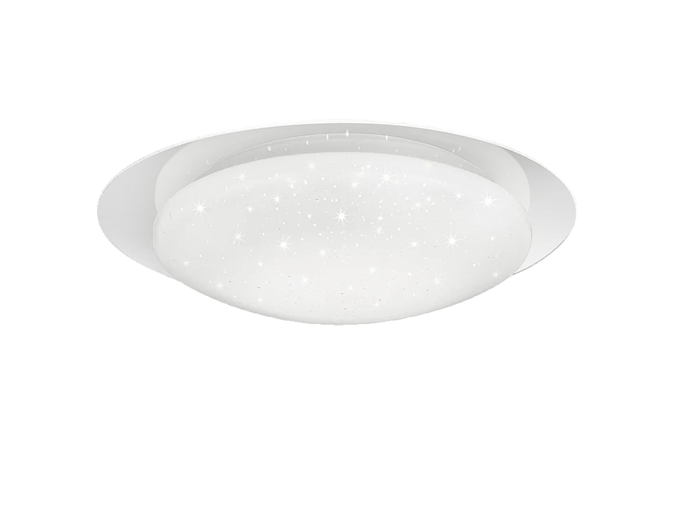 Plafoniera LED, plastica, bianco, 48x10,2x48 cm, Frodo