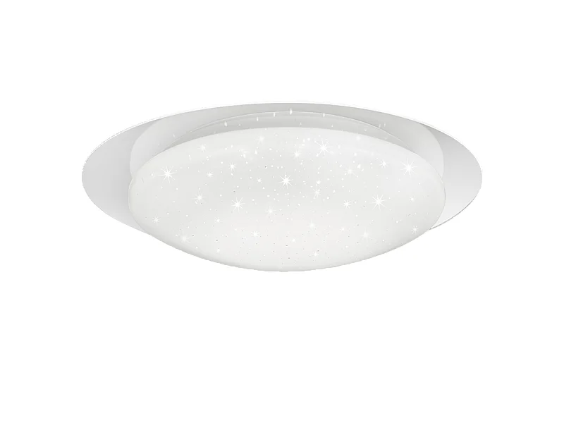 Plafoniera LED, plastica, bianco, 48x10,2x48 cm, Frodo