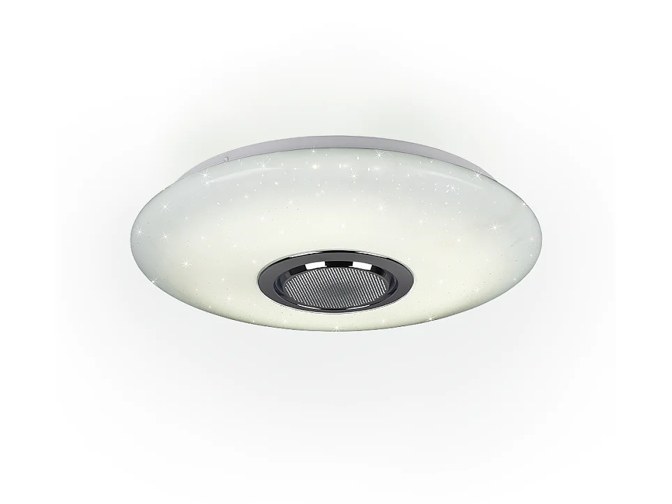 Plafoniera LED, plastica, bianco, 41x8,5x41 cm, Musica