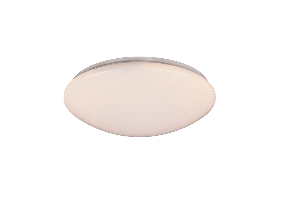 Plafoniera LED, plastica, bianco, 38x10,5x38 cm, Lukida