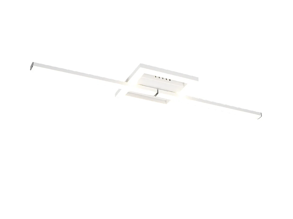 Plafoniera LED, metallo, bianco opaco, 54,4x5x16 cm, Viale