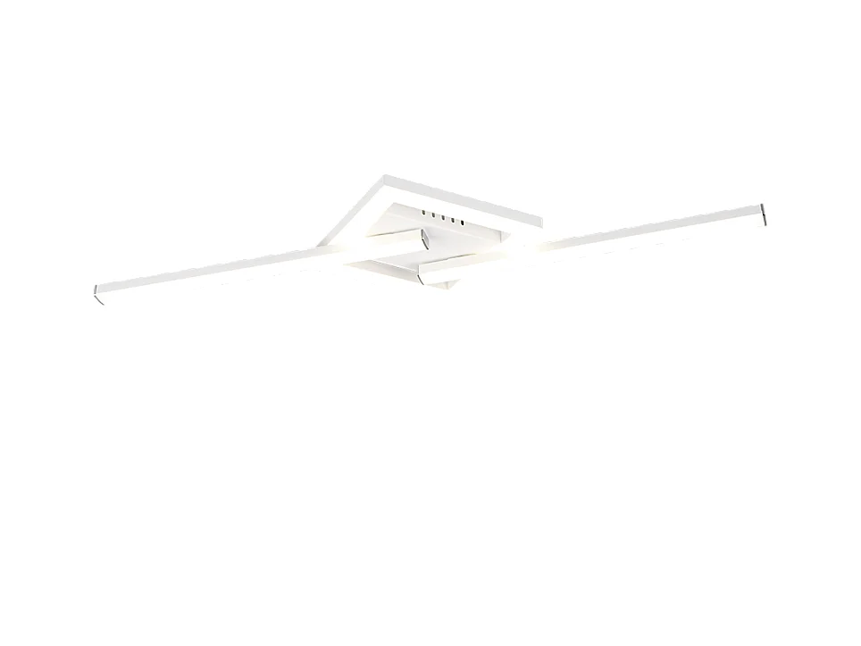 Plafoniera LED, metallo, bianco opaco, 54,4x5x16 cm, Viale
