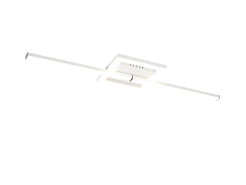 Plafoniera LED, metallo, bianco opaco, 54,4x5x16 cm, Viale