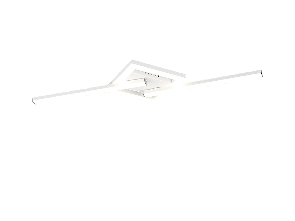 Plafoniera LED, metallo, bianco opaco, 54,4x5x16 cm, Viale